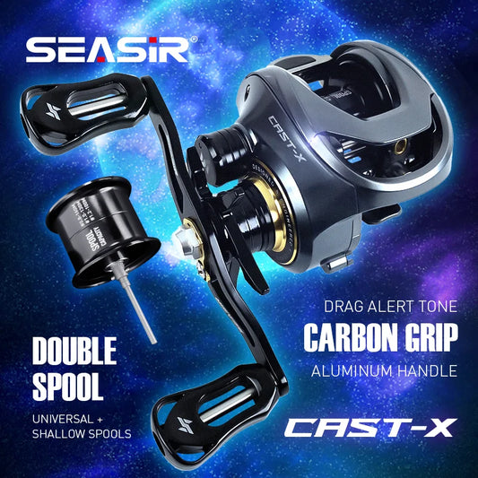 SeaSir Cast X Baitcasting Reel 7.3 To 1 Aluminum Spool