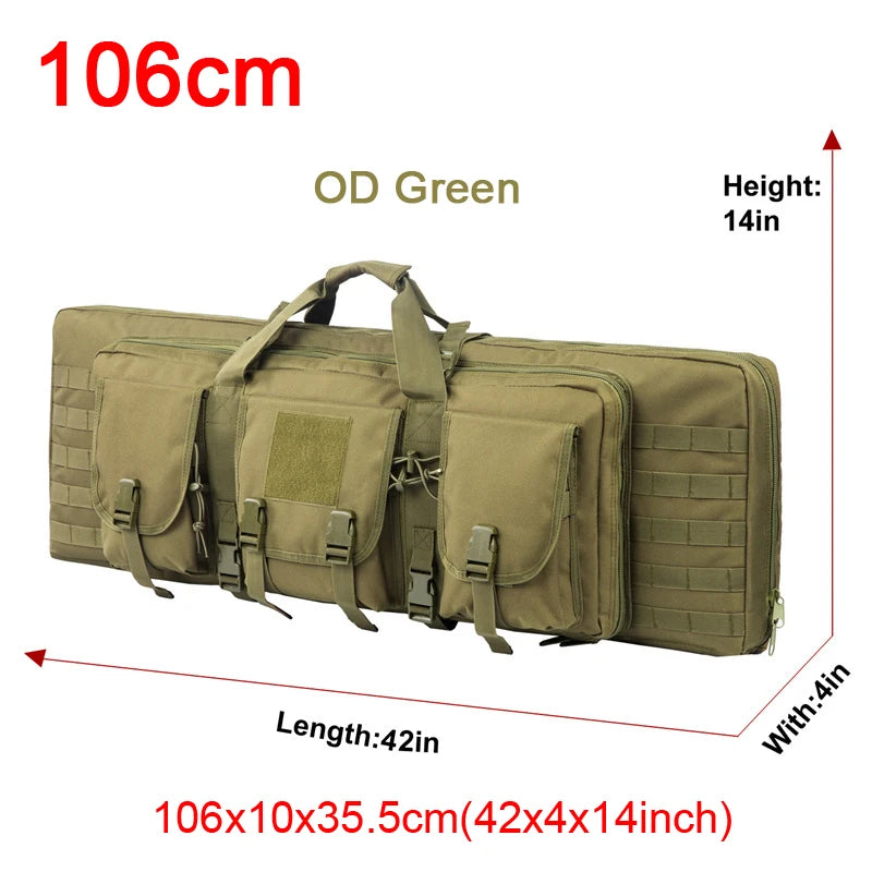 LQARMY Tactical Double Rifle Case Molle Sniper Gun Bag