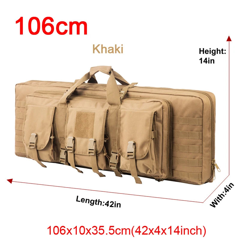 LQARMY Tactical Double Rifle Case Molle Sniper Gun Bag