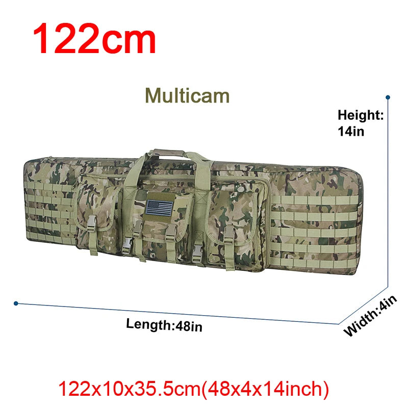 LQARMY Tactical Double Rifle Case Molle Sniper Gun Bag