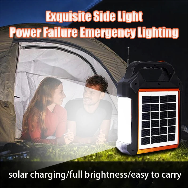 Portable Solar Lantern Radio 3600mAh Rechargeable Battery