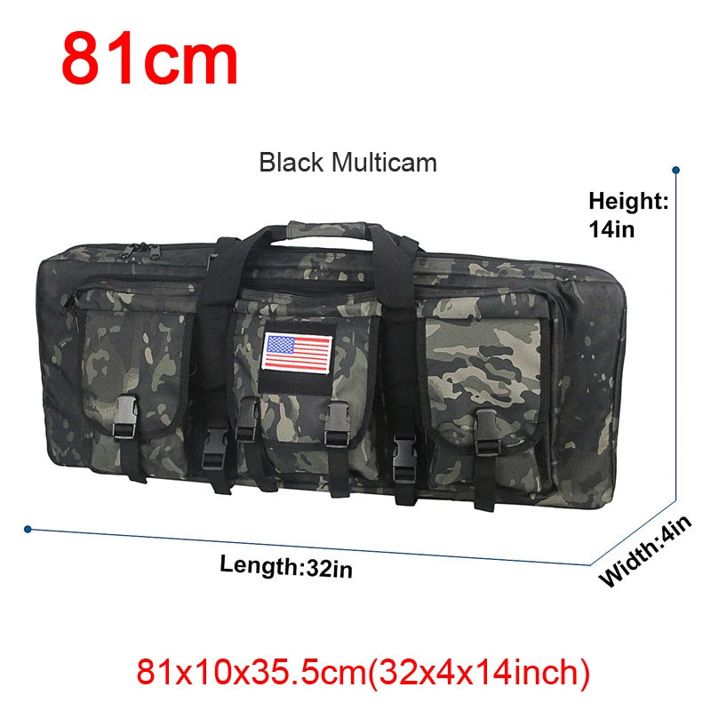 LQARMY Tactical Double Rifle Case Molle Sniper Gun Bag
