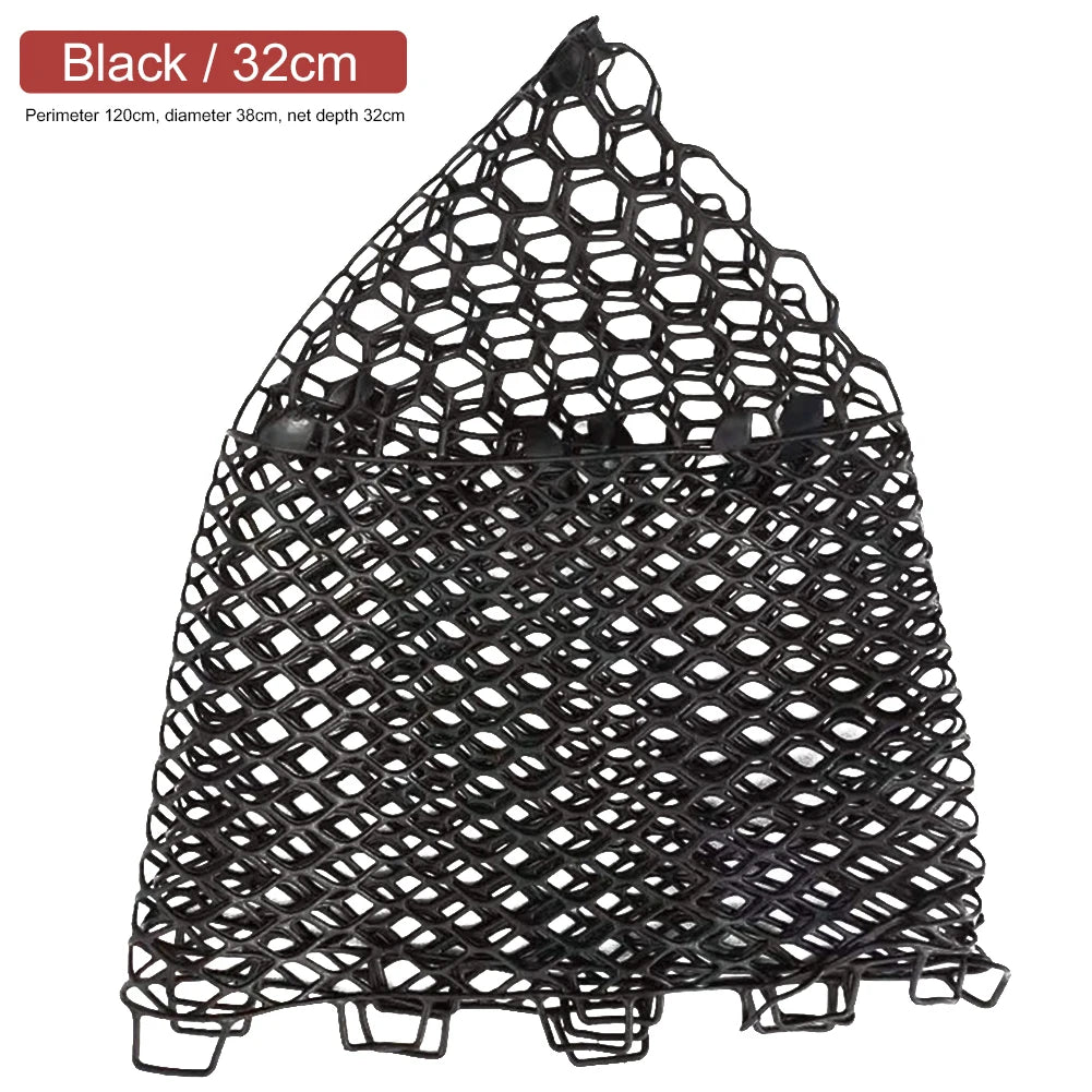 Rubber Net Head 32/40/55cm Folding Landing Net Portable Foldable Trout Net Outdoor Fishing Accessories