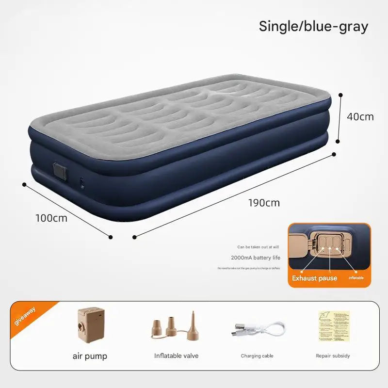 By Inflating Foldable Airbed Mattress With Built In Pump