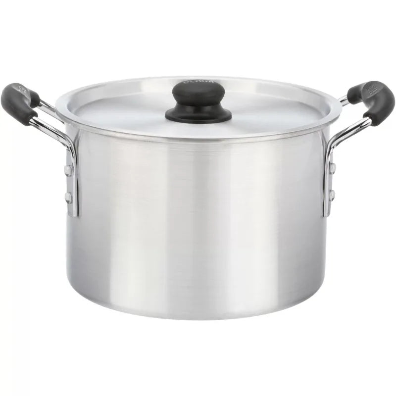 Stock Pot with Ultra Nonstick Ceramic and  Tempered Glass Lid – Dishwasher Safe, 8Qt Aluminum Stock Pot with Lid
