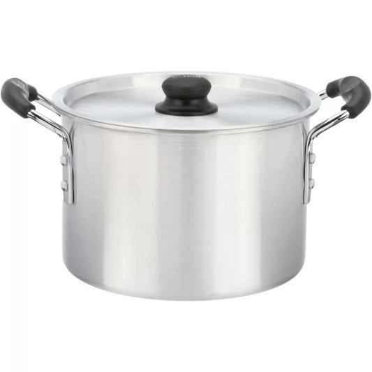 Stock Pot with Ultra Nonstick Ceramic and  Tempered Glass Lid – Dishwasher Safe, 8Qt Aluminum Stock Pot with Lid