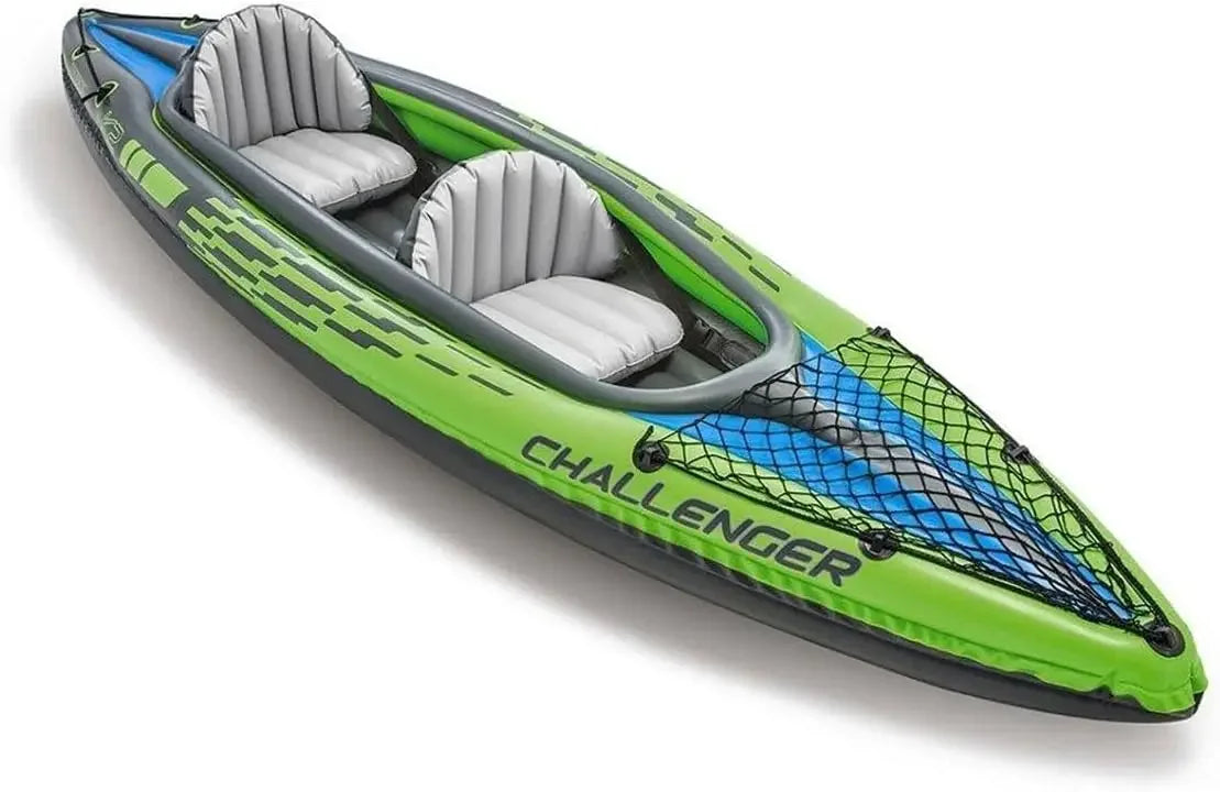 Two Person Kayak Set With Deluxe Paddles And Cargo Net