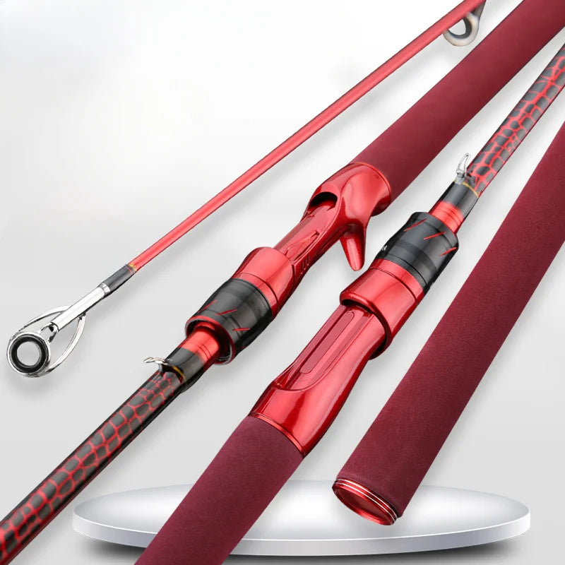 Red 180 Cm Carbon Fishing Rod ML Easy Grip Ceramic Tip Sports Outdoor Activities