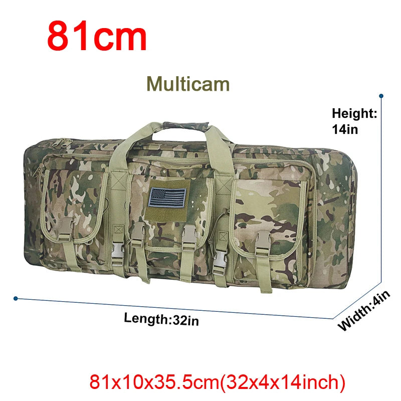LQARMY Tactical Double Rifle Case Molle Sniper Gun Bag