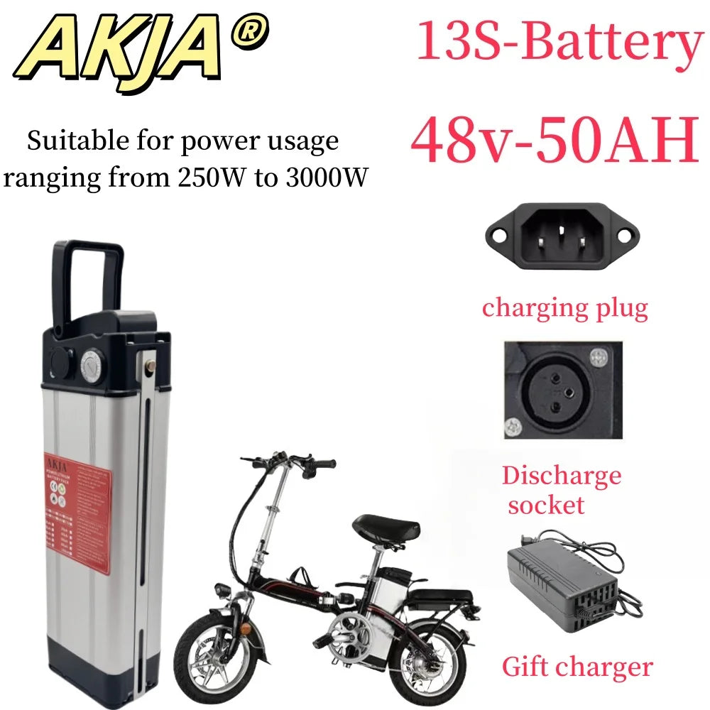 Air fast transportation，48V50AH，18650 high-capacity lithium battery pack，Suitable for Silver Fish motors below 3000W