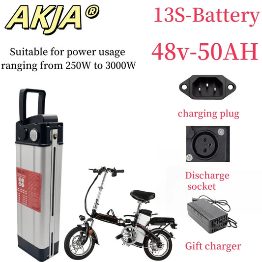 Air fast transportation，48V50AH，18650 high-capacity lithium battery pack，Suitable for Silver Fish motors below 3000W