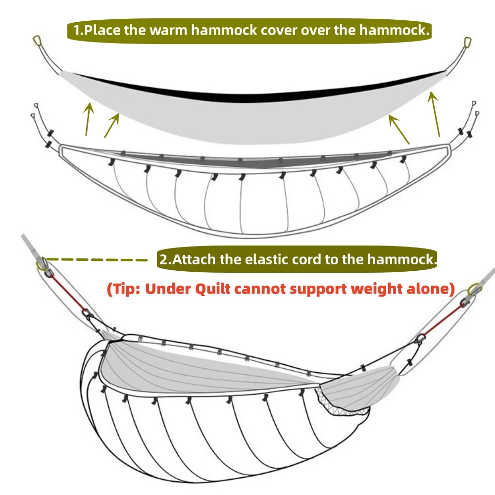 Hammock Underquilt Sleeping Bag Sleep System 4 Seasons Lightweight Warm