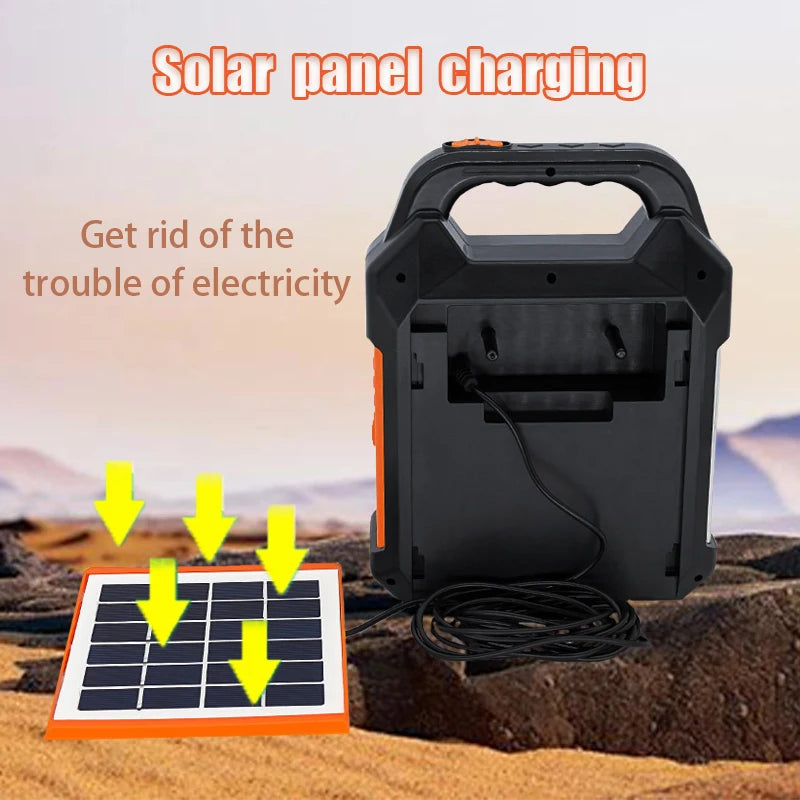 Portable Solar Lantern Radio 3600mAh Rechargeable Battery