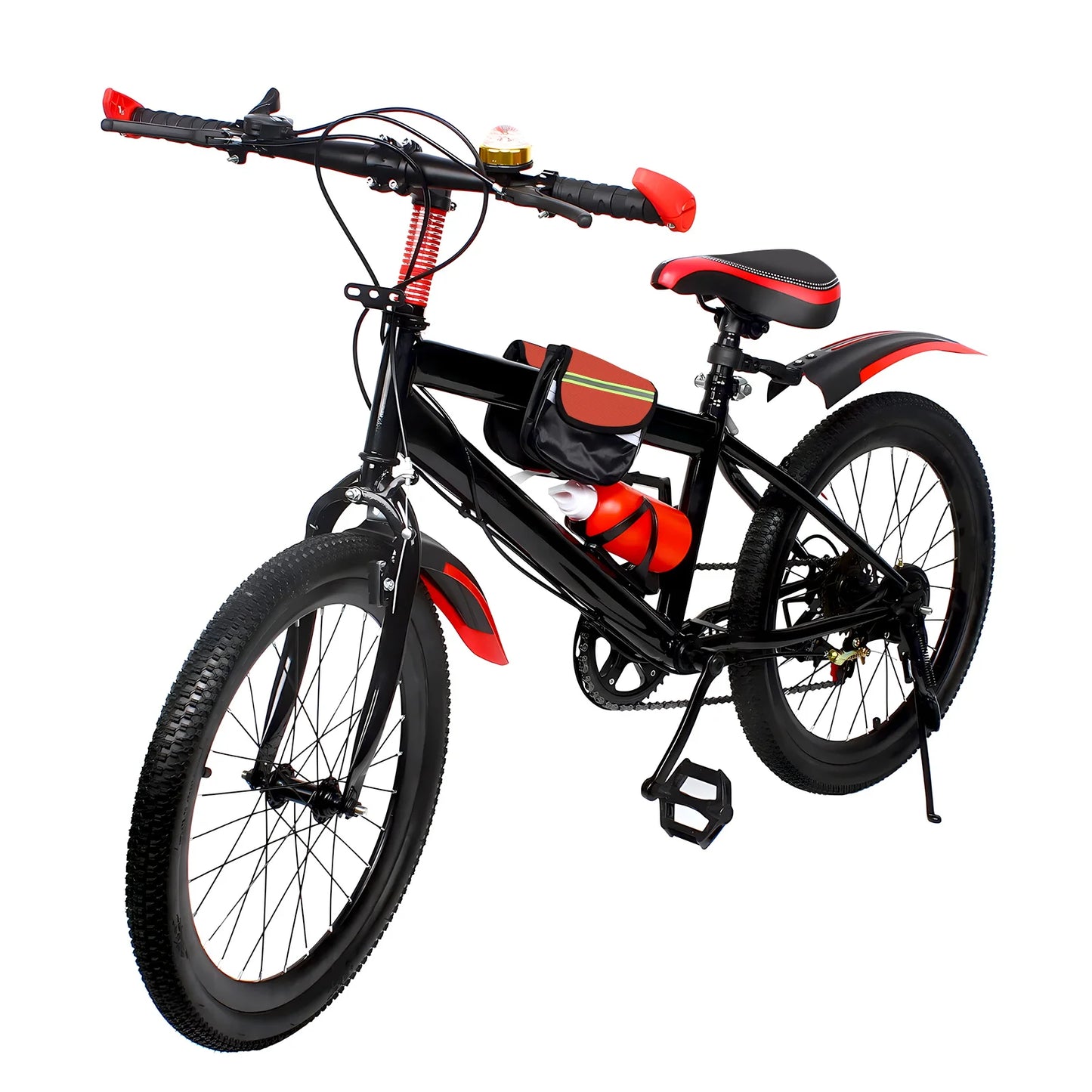 Fork Kids Mountain Bike 7 Speed Bicycle With Mudguards