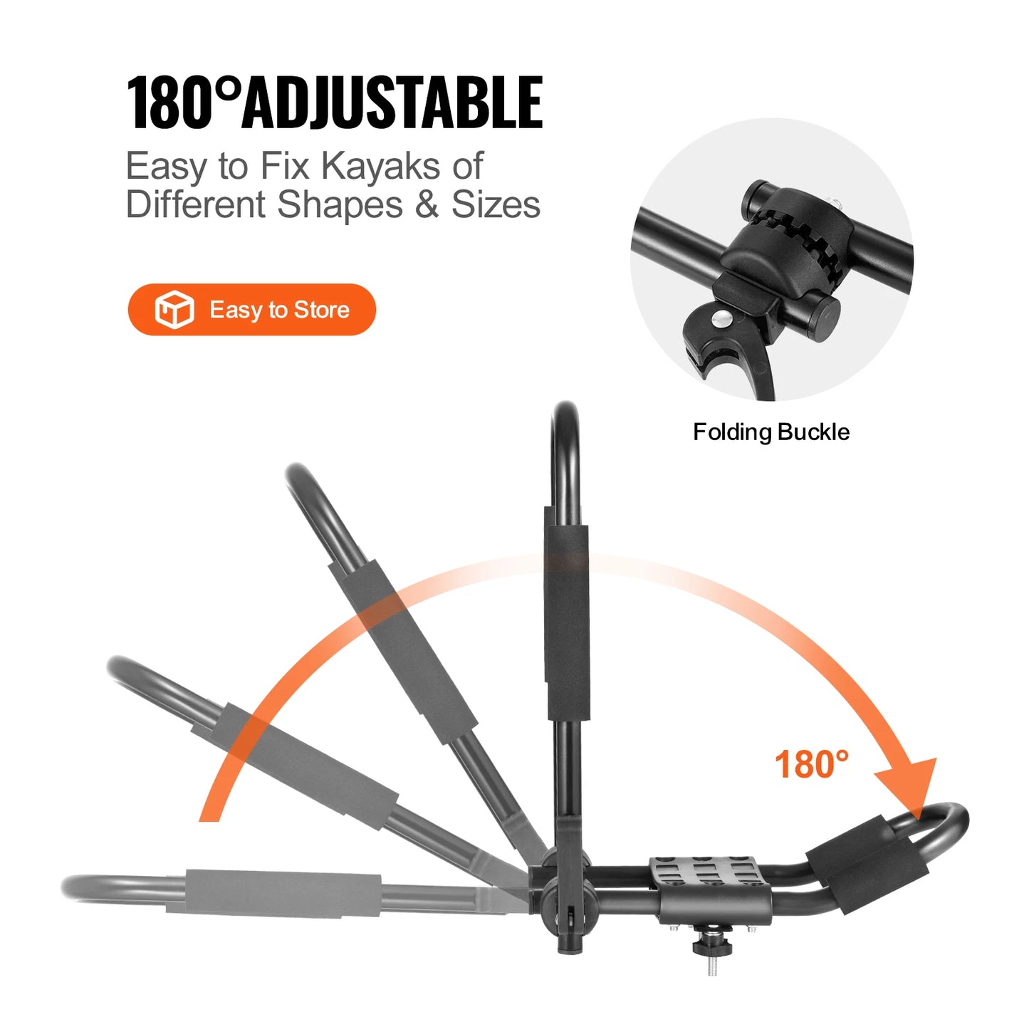 J-Bar Kayak Roof Rack Kit for Soft Roof Mount Carrier