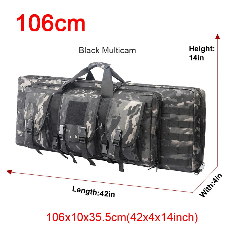 LQARMY Tactical Double Rifle Case Molle Sniper Gun Bag