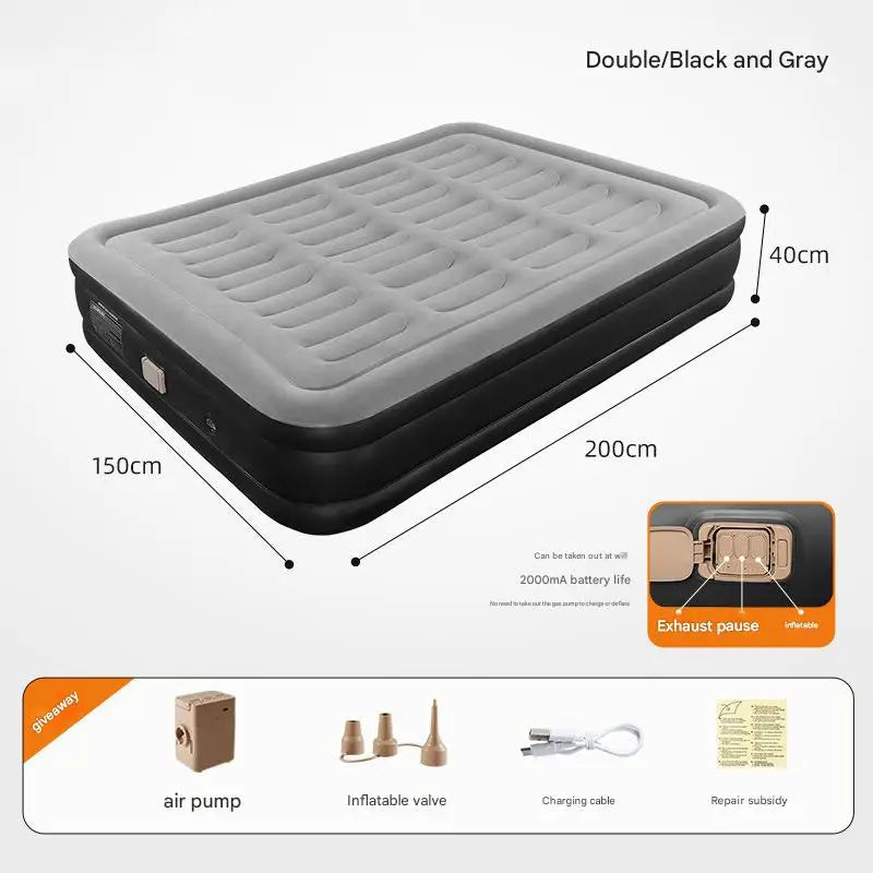 By Inflating Foldable Airbed Mattress With Built In Pump