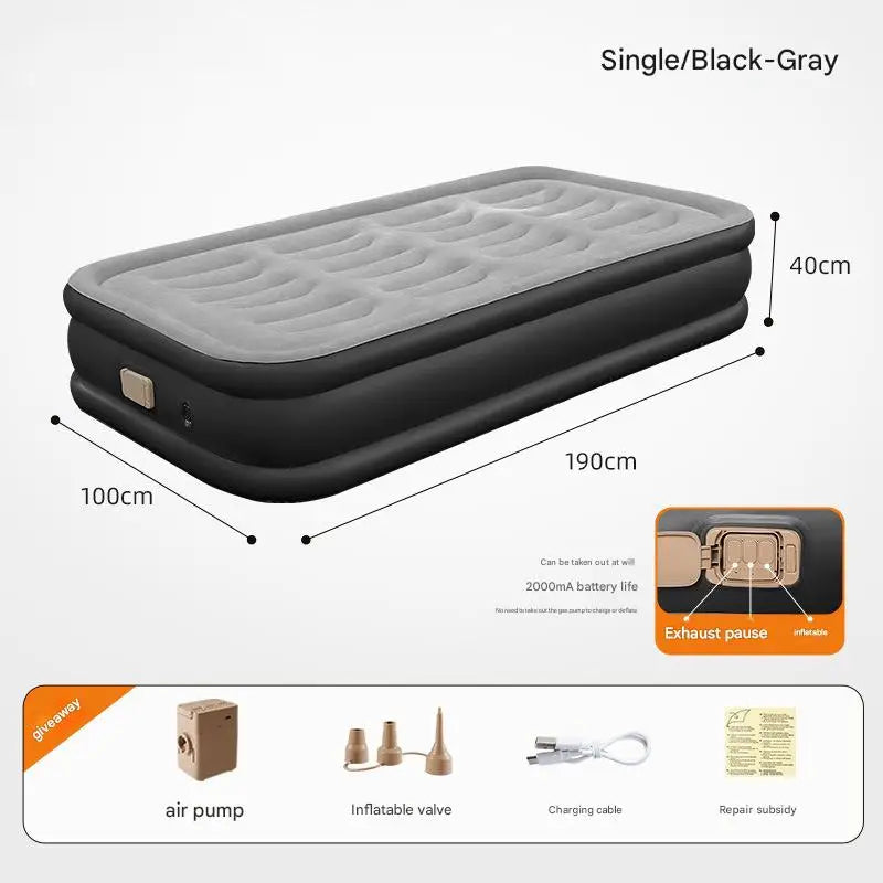 By Inflating Foldable Airbed Mattress With Built In Pump