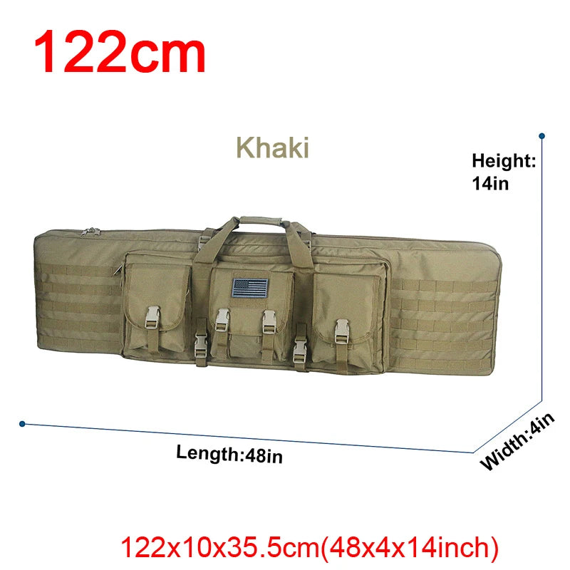 LQARMY Tactical Double Rifle Case Molle Sniper Gun Bag