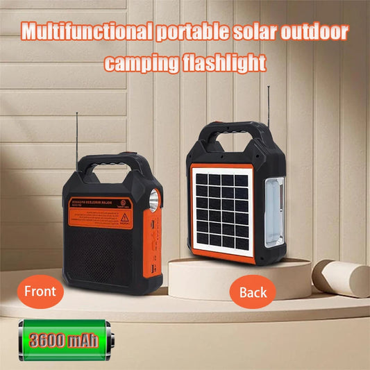 Portable Solar Lantern Radio 3600mAh Rechargeable Battery