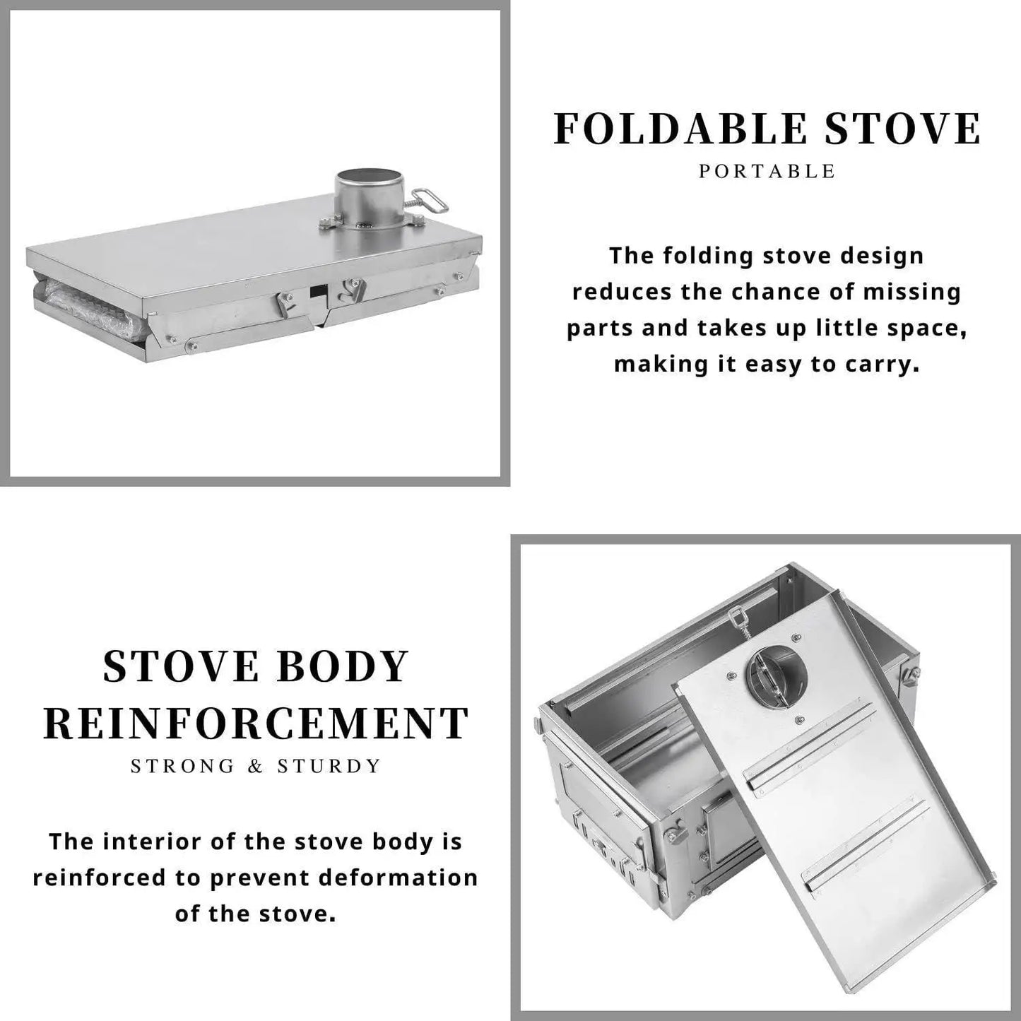 Titanium Stove Portable Folding Tent Ta1 Stove Slide Mini for Camping Backpacking Hunting Cooking 3.4lb