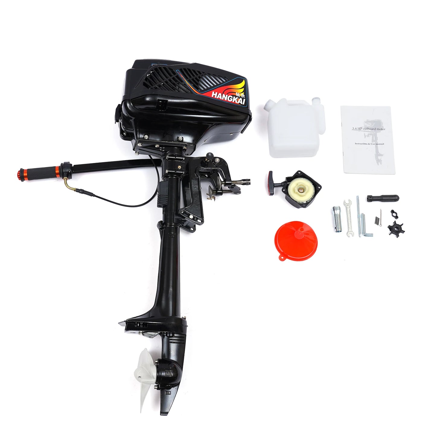 Outboard Fishing Engines Marine Engines 2 Stroke 3.6 HP Heavy Duty Cooled CDI Systems 55CC Water Cooled Half Air Cooled Systems