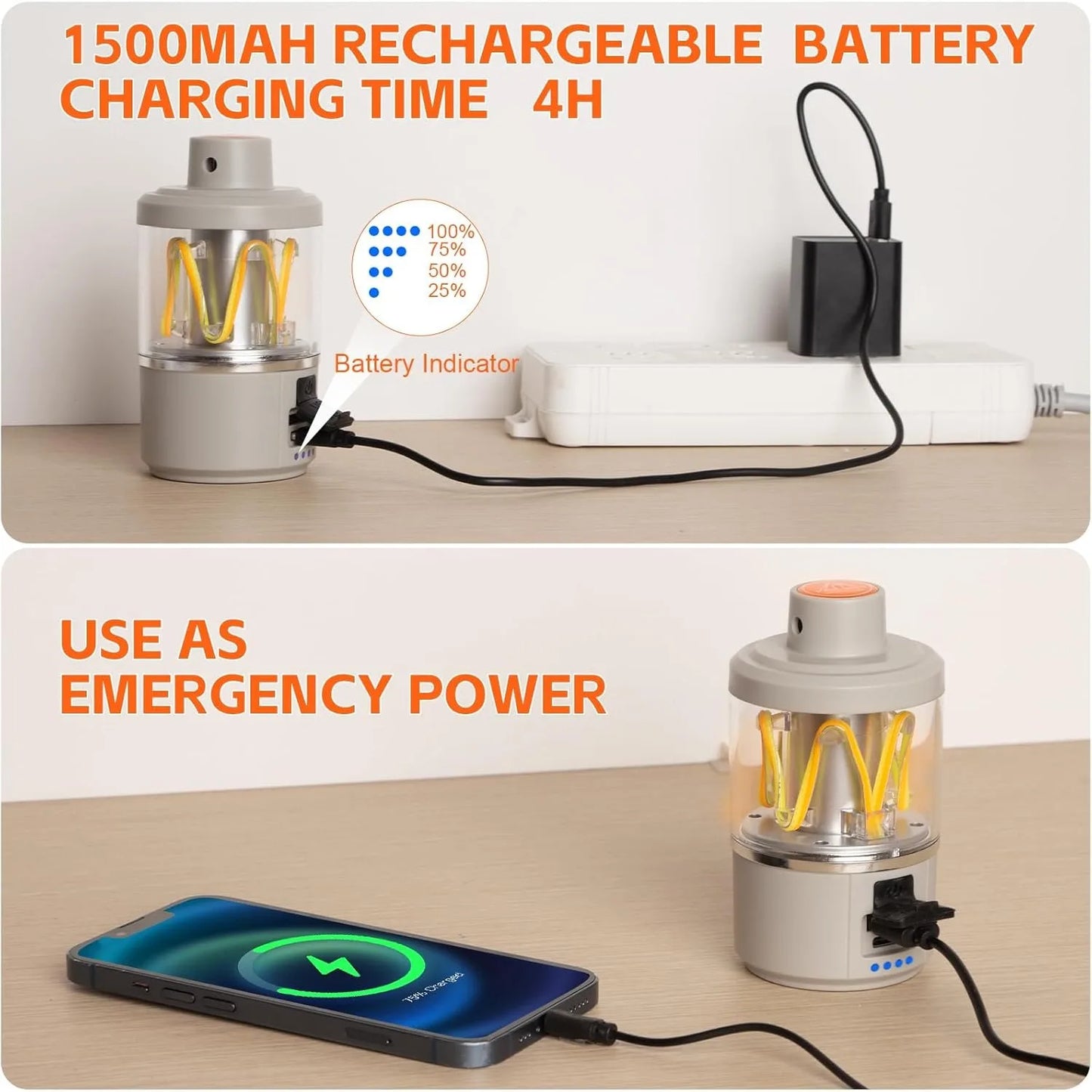 Hign Concerned LED Camping Lantern Rechargeable Light