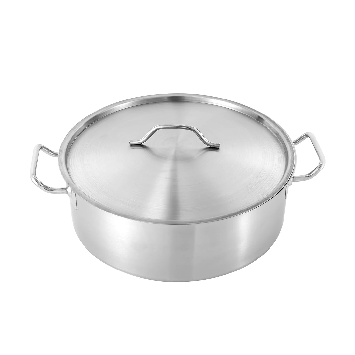 11qt Stock Pot Stainless Steel Large Kitchen Soup Cookware, with Glass Lid, for Gas/Electricity/Glass/Ceramic Furnaces, Etc
