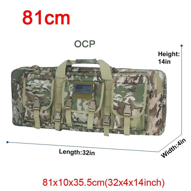 LQARMY Tactical Double Rifle Case Molle Sniper Gun Bag