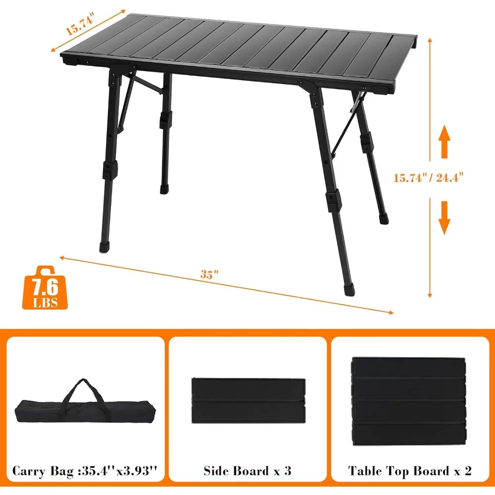 Folding Camping Table, Portable Outdoor IGT Camp Table, Foldable Picnic Table, Outdoor IGT Cook System with Carry Bag, Ultraligh