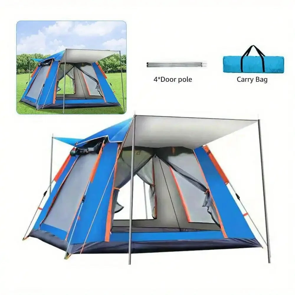 Building 3 To 4 Person Pop Up Camping Tent Waterproof