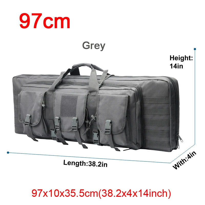 LQARMY Tactical Double Rifle Case Molle Sniper Gun Bag