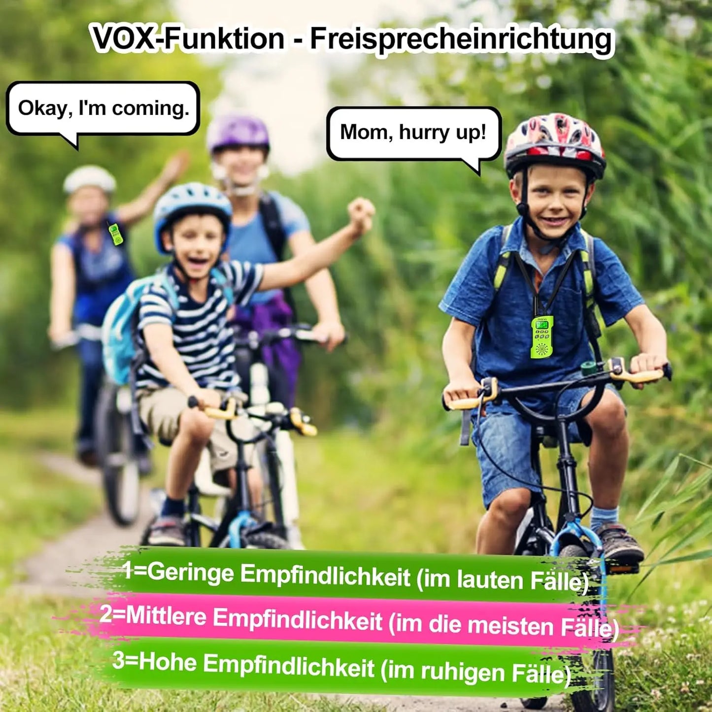 AWANFI Walkie Talkie Children, 3-12 Years, Walkie Talkie Rechargeable with Li-ion Battery, Radio Set, for Gift/Camping/Adventure