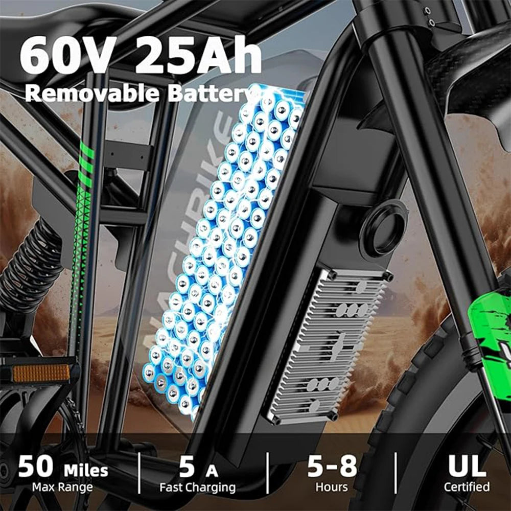 R3 6000W Brushless Electric Dirt Bike With 60V 25Ah Battery