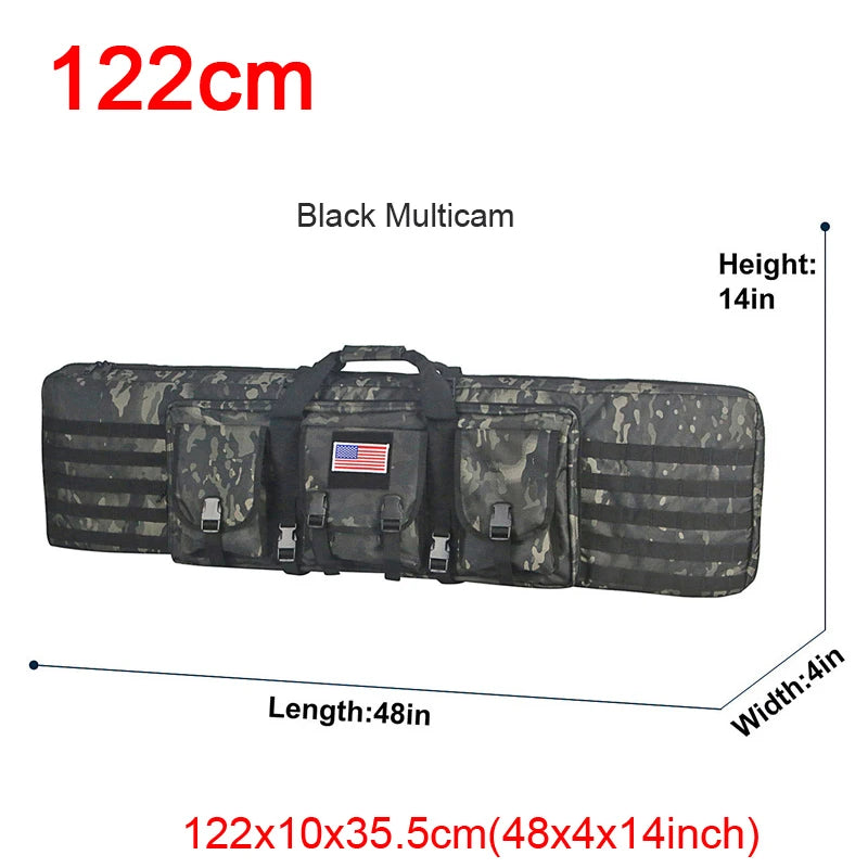 LQARMY Tactical Double Rifle Case Molle Sniper Gun Bag