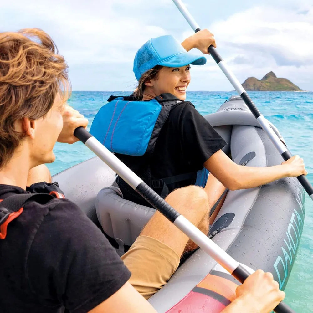 UOSU Dakota K2 Inflatable Kayak with OnePiece Oars and Pump