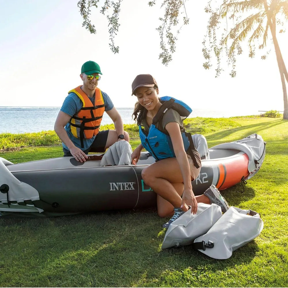 UOSU Dakota K2 Inflatable Kayak with OnePiece Oars and Pump